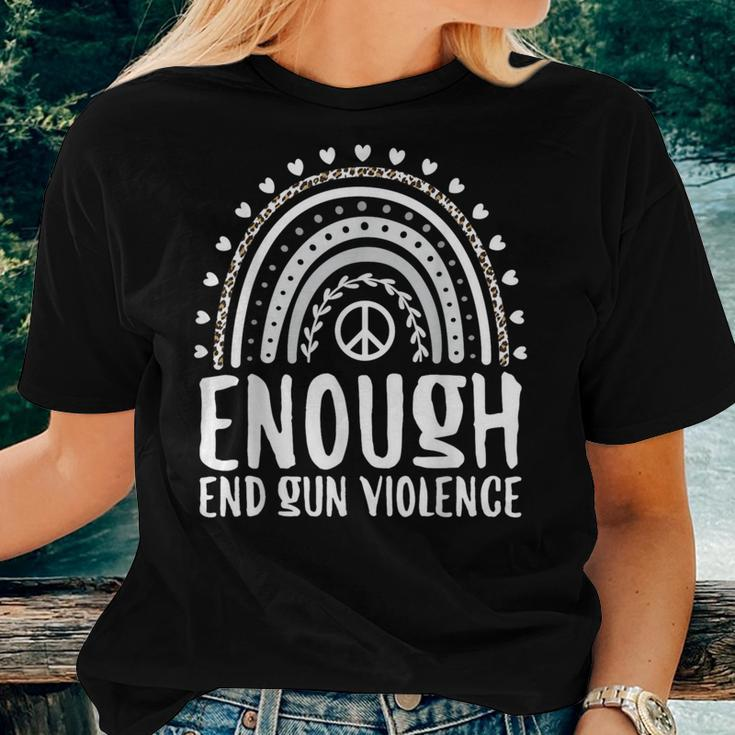 Enough End Gun Violence Awareness Day Rainbow Wear Orange Women T-shirt Gifts for Her