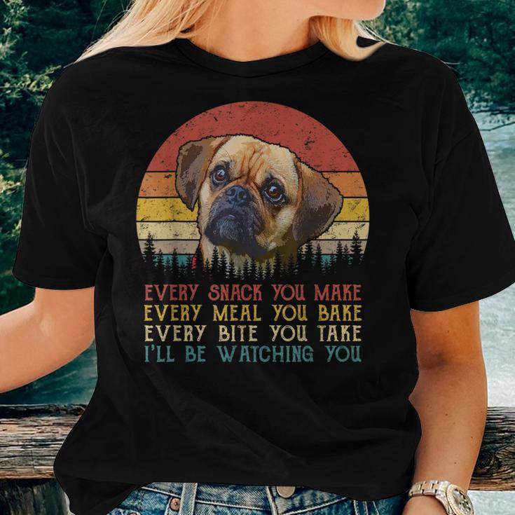 Every Snack You Make Puggle Dog Dog Mom Dog Dad Women T-shirt Gifts for Her