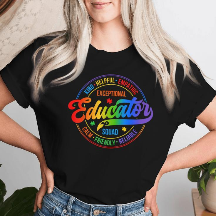 Exceptional Educator Squad Special Education Teacher Autism Women T-shirt Gifts for Her