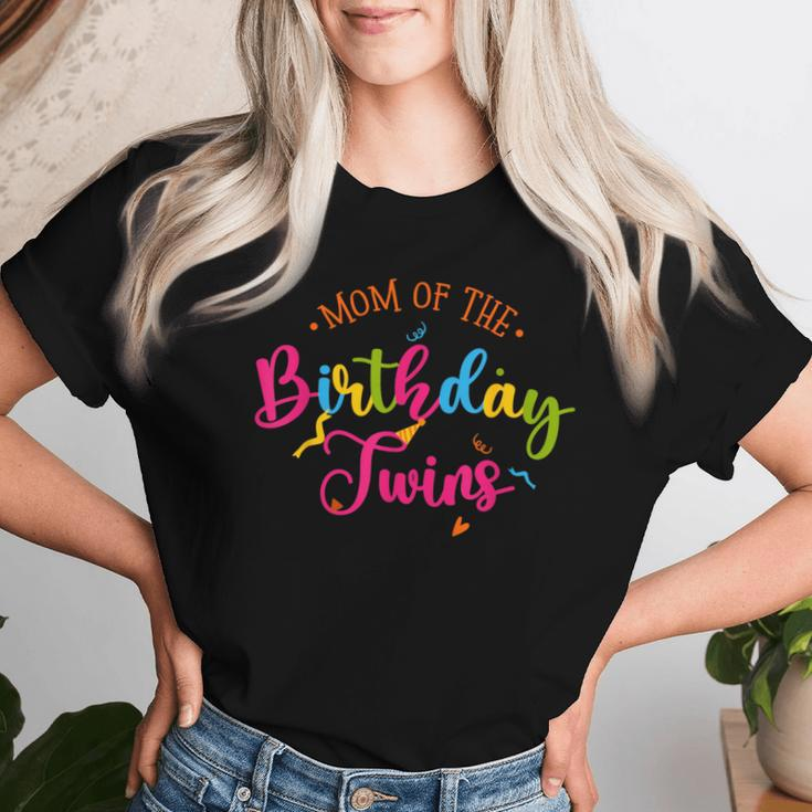 Family With Twins For Mom Of The Birthday Twins Women T-shirt Gifts for Her