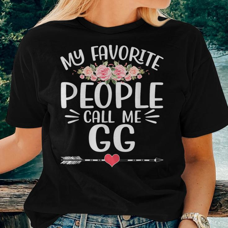 My Favorite People Call Me Gg Floral Mother's Day Women T-shirt Gifts for Her