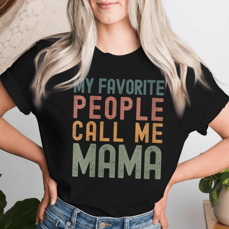 My Favorite People Call Me Mama Simple Women T-shirt Gifts for Her