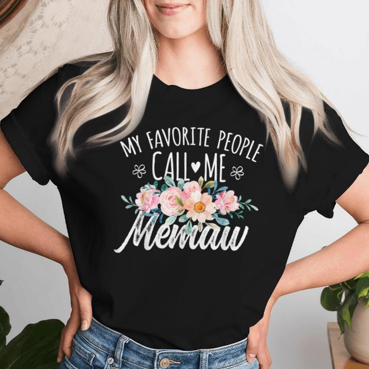 My Favorite People Call Me Memaw Floral Birthday Memaw Women T-shirt Gifts for Her