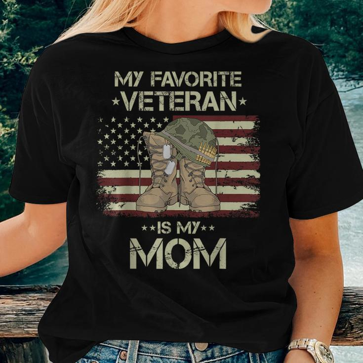 My Favorite Veteran Is My Mom Army Military Veterans Day Women T-shirt Gifts for Her