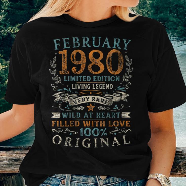 February 1980 Limited Edition Bday 43Rd Birthday Women T-shirt Gifts for Her