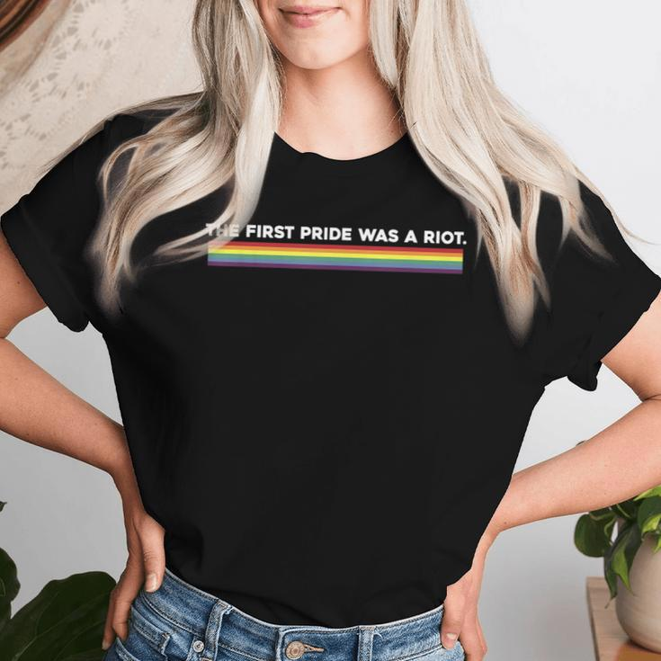 The First Pride Was A Riot Lgbt Gay Ally Rainbow Pride Month Women T-shirt Gifts for Her