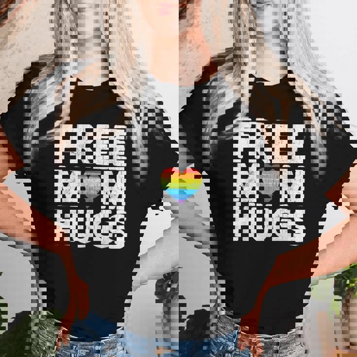 Free Mom Hugs Free Mom Hugs Rainbow Gay Pride Women T-shirt Gifts for Her