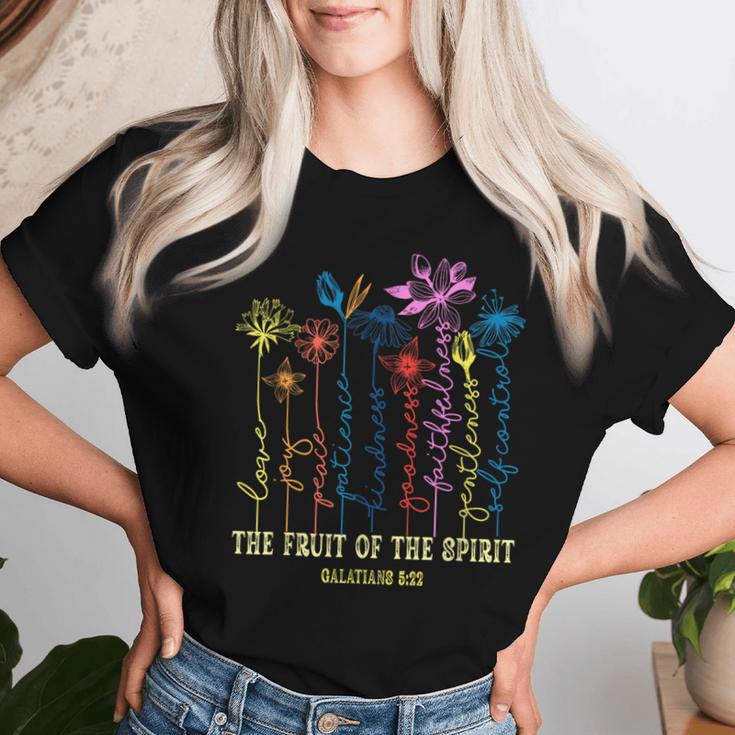 The Fruit Of The Spirit Galatians 5 22 Floral Christian Women T-shirt Gifts for Her