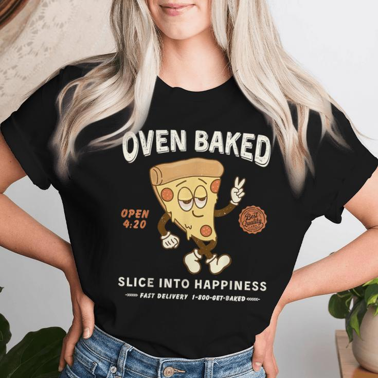 420 Retro Pizza Graphic Cute Chill Weed Women T-shirt Gifts for Her