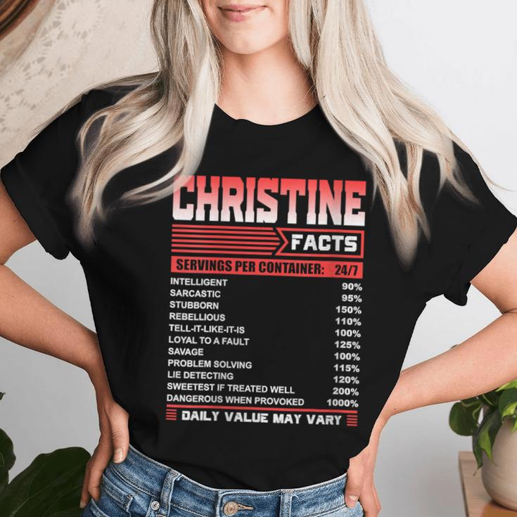 Christine Facts Christine Name Women T-shirt Gifts for Her