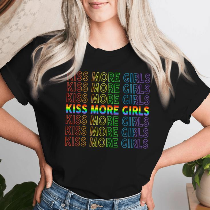 Gay Lesbian Pride Lgbt Kiss More Girls Feminist Pride Women T-shirt Gifts for Her