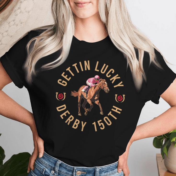 Getting Lucky Derby 150Th Cute Horse Women T-shirt Gifts for Her