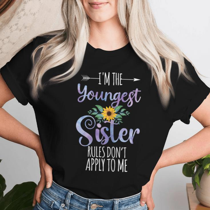 I'm The Youngest Sister Rules Don't Apply To Me Family Women T-shirt Gifts for Her