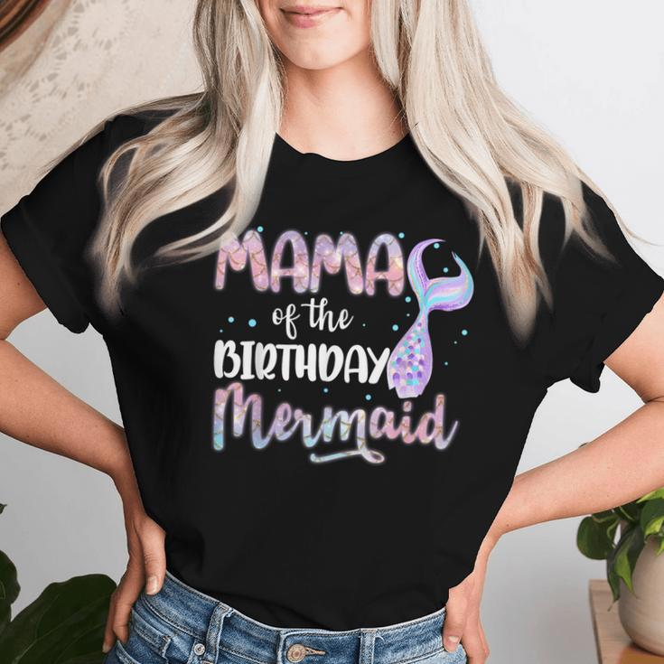 Mermaid Mama Of The Birthday Magical Fairy N Girl Women T-shirt Gifts for Her