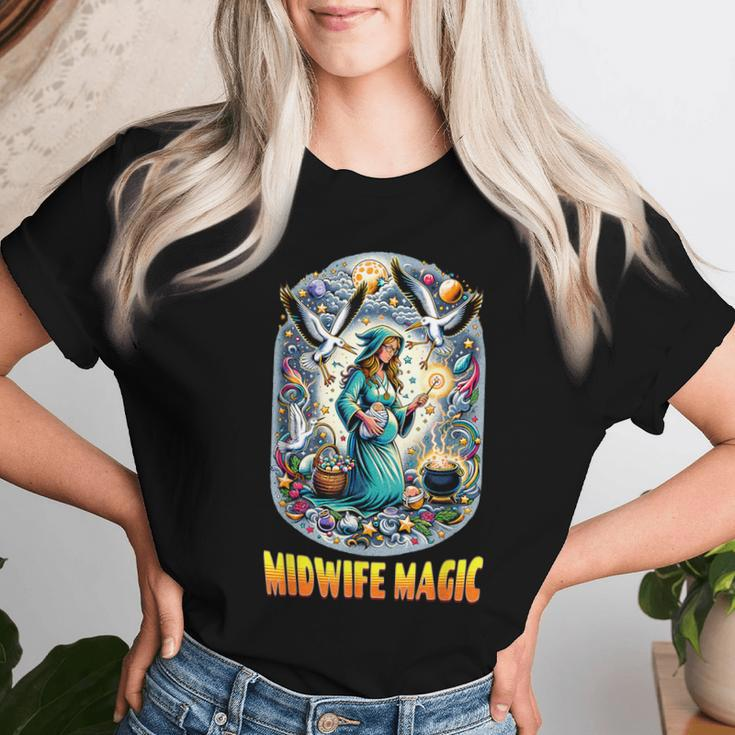 Midwife Magic Fantasy For Both And Vintage Women T-shirt Gifts for Her