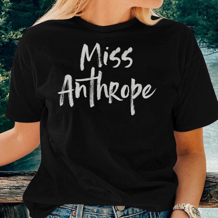 Misanthrope Introvert Antisocial Miss Anthrope Women T-shirt Gifts for Her