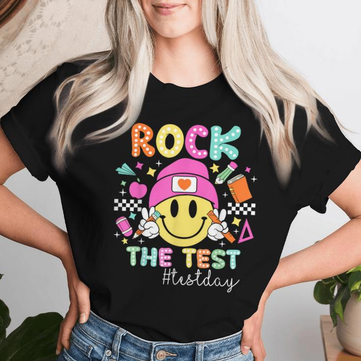 Rock The Test Testing Day Teacher Student Motivational Women T-shirt Gifts for Her