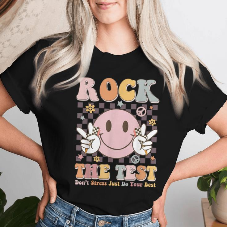 Rock The Test Of Testing Day Teacher Women T-shirt Gifts for Her