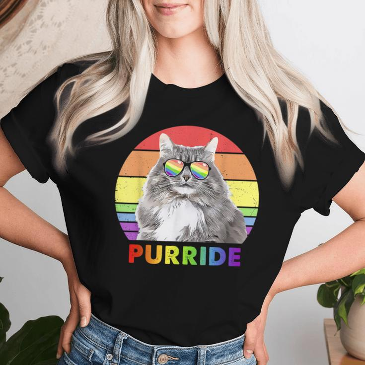 Siberian Cat Rainbow Gay Pride Lgbtq Women T-shirt Gifts for Her