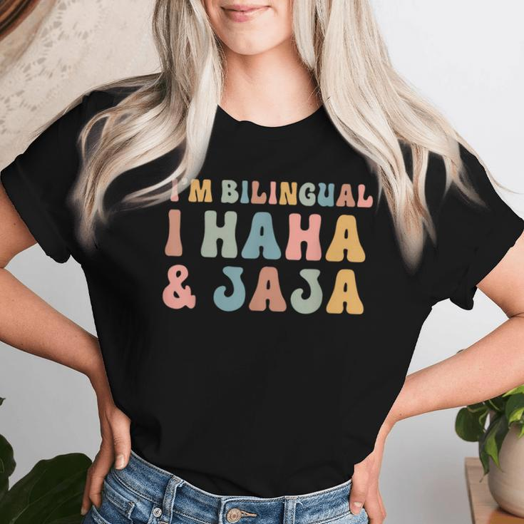 Spanish Teacher Groovy I'm Bilingual I Haha And Jaja Women T-shirt Gifts for Her
