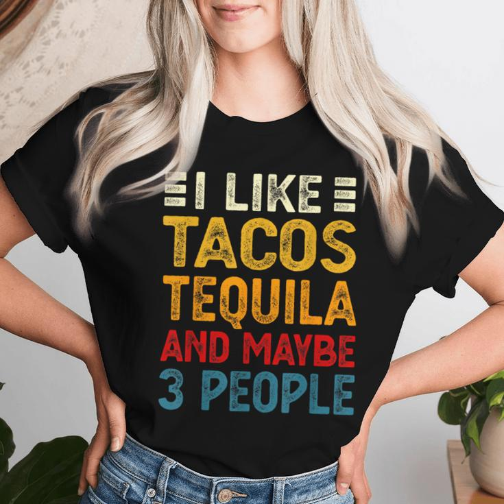 Tacos And Tequila Mexican Food Drinking Lover Women T-shirt Gifts for Her