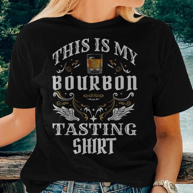 Whiskey This Is My Bourbon Tasting Women T-shirt Gifts for Her