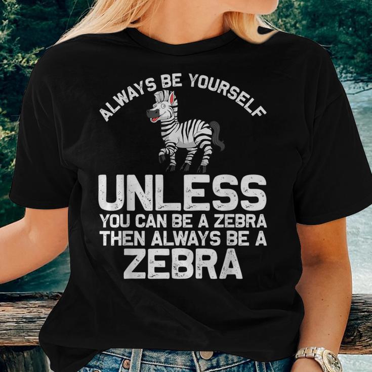 Zebra Themed For African Wildlife Safari Women T-shirt Gifts for Her