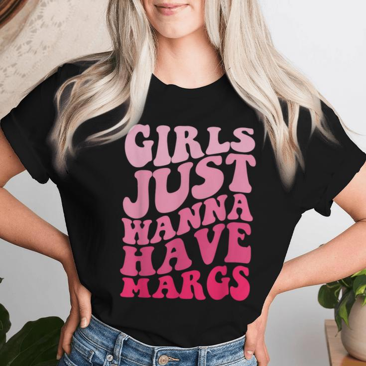 Girls Just Wanna Have Margs Retro Groovy Cinco De Mayo Women T-shirt Gifts for Her