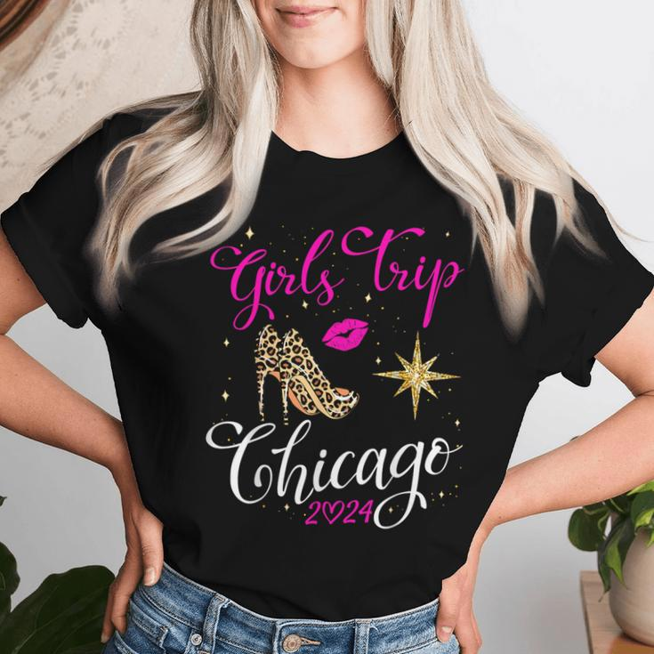 Girls Trip Chicago 2024 Weekend Birthday Squad Women T-shirt Gifts for Her