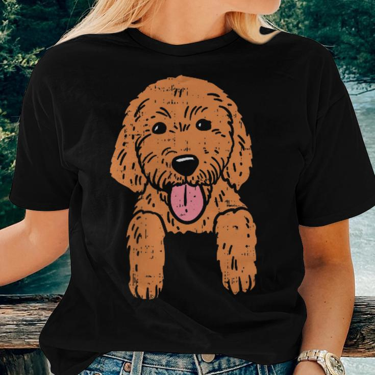 Goldendoodle Pocket Cute Dog Pet Lover Owner Women Women T-shirt Gifts for Her