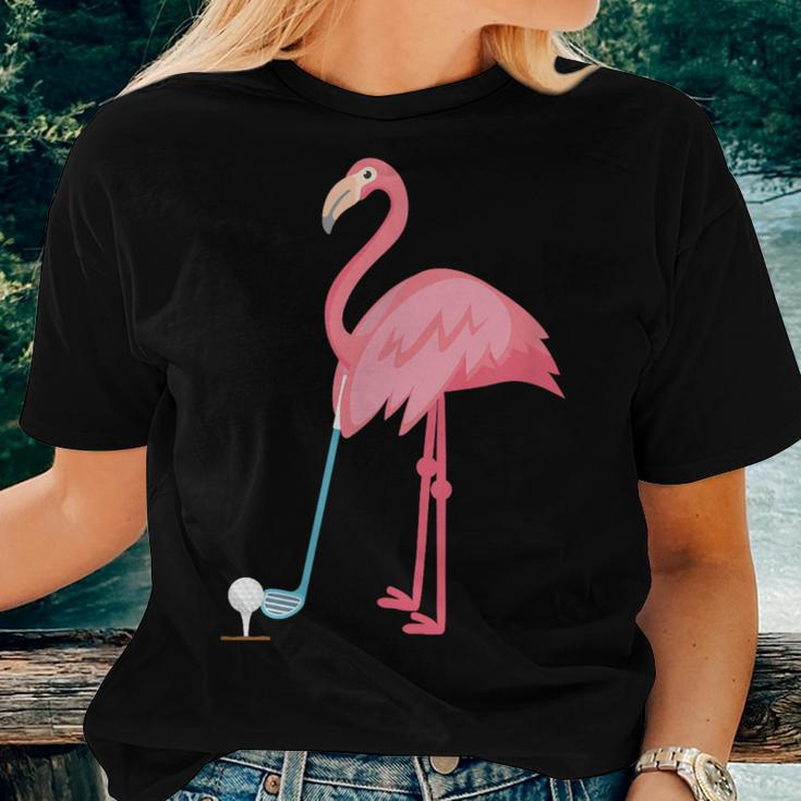 Golf Flamingo Lover Floral Summer Cute Women T-shirt Gifts for Her