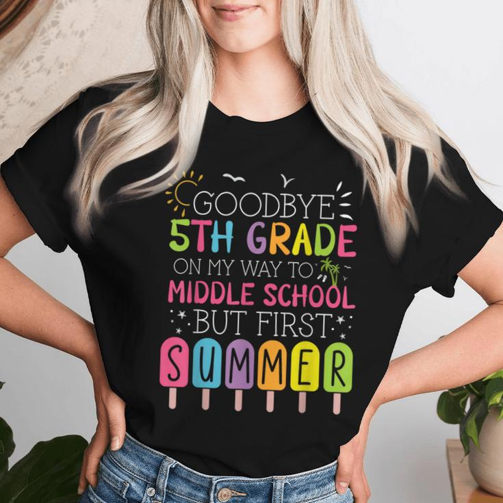 Goodbye 5Th Grade Graduation To Middle School First Summer Women T-shirt Gifts for Her