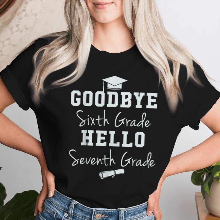 Goodbye 6Th Grade Hello 7Th Grade Graduation Students Women T-shirt Gifts for Her