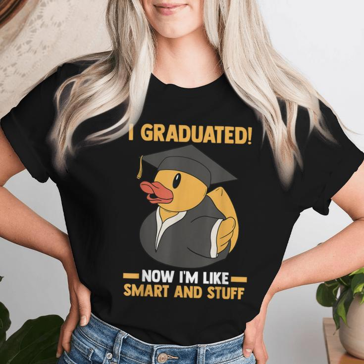 Graduate School Duck Graduation Women T-shirt Gifts for Her