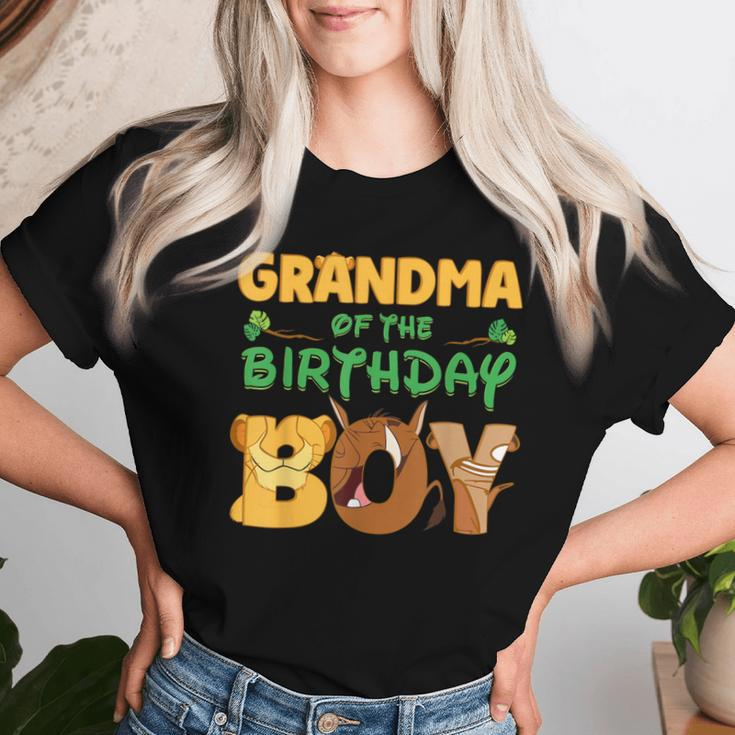 Grandma Of The Birthday Boy Lion Family Matching Women T-shirt Gifts for Her