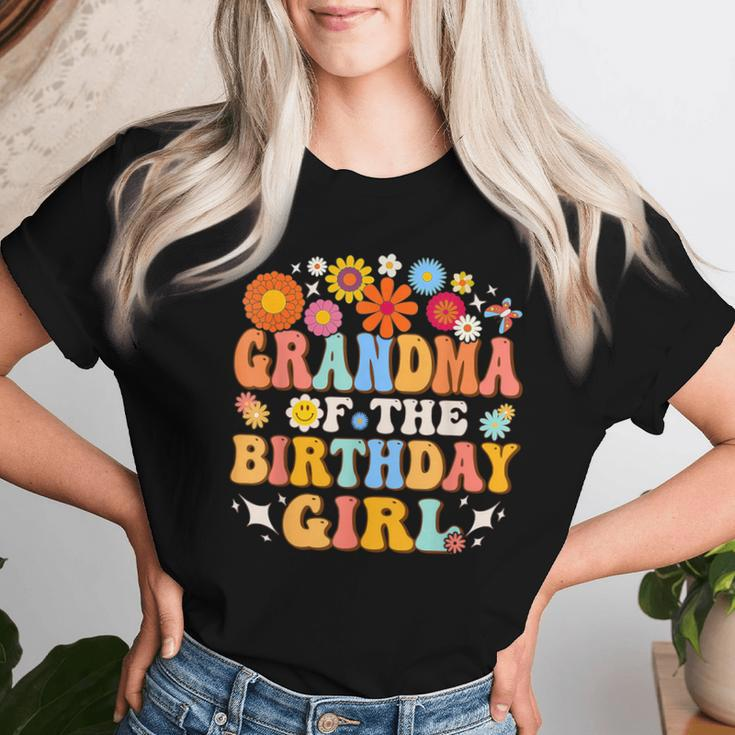 Grandma Of The Birthday Girl Groovy Themed Family Matching Women T-shirt Gifts for Her