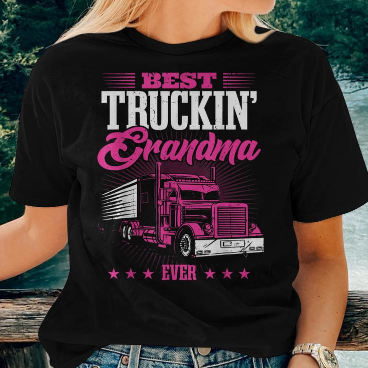 Grandmother Truck Driver Best Truckin' Grandma Ever Women T-shirt Gifts for Her