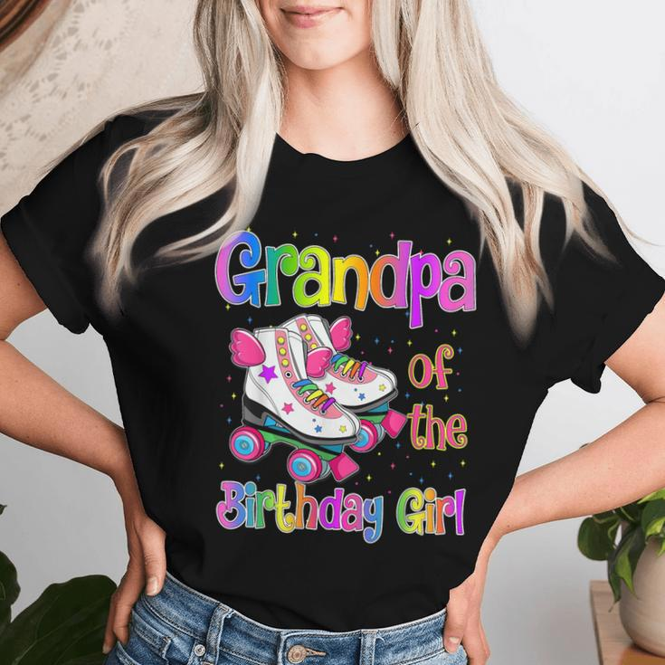 Grandpa Birthday Girl Rolling Skate Birthday Family Party Women T-shirt Gifts for Her