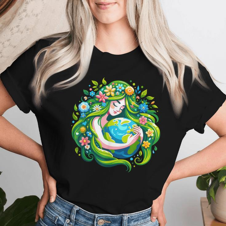 Green Goddess Earth Day Save Our Planet Girl Kid Women T-shirt Gifts for Her