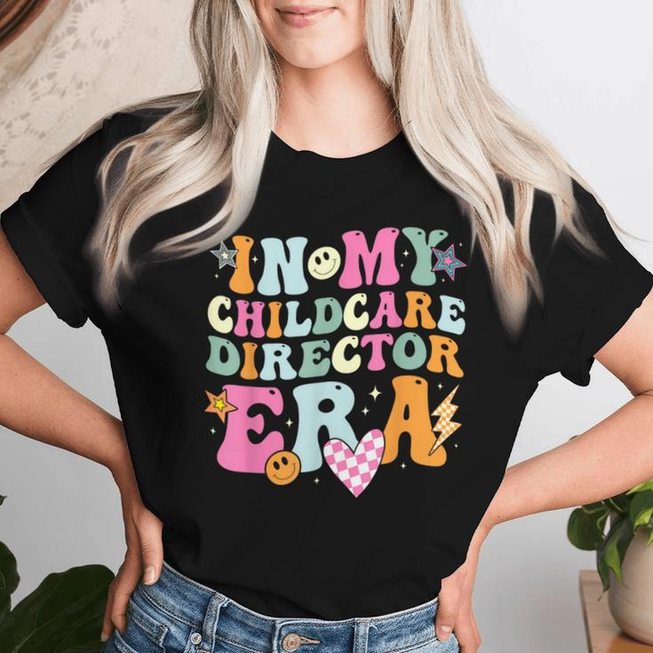Groovy In My Childcare Director Era Retro Women T-shirt Gifts for Her