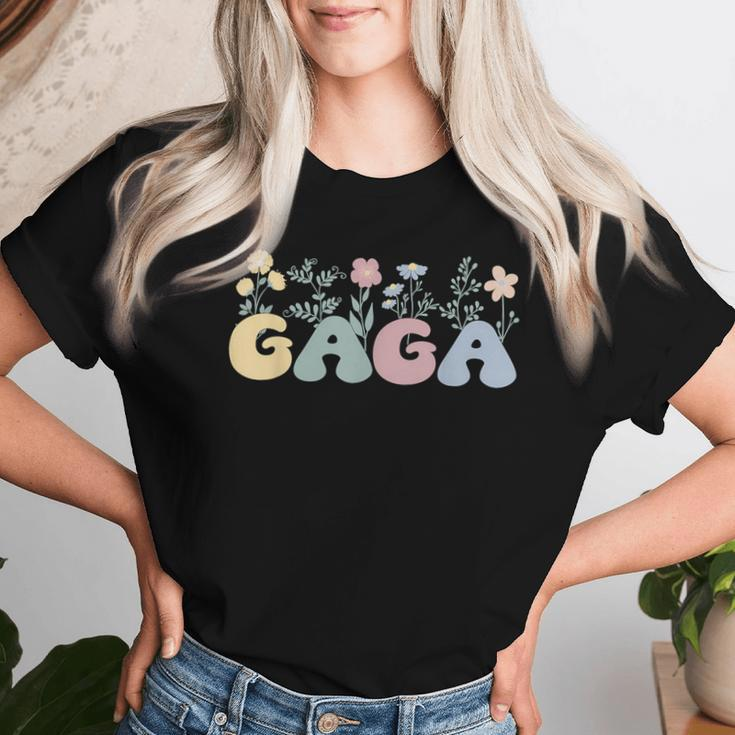Groovy Gaga Grandmother Flowers Gaga Grandma Women T-shirt Gifts for Her
