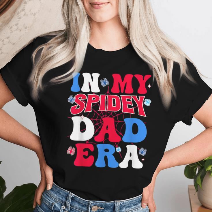 Groovy Mama And Daddy Spidey Dad In My Dad Era Father Women T-shirt Gifts for Her