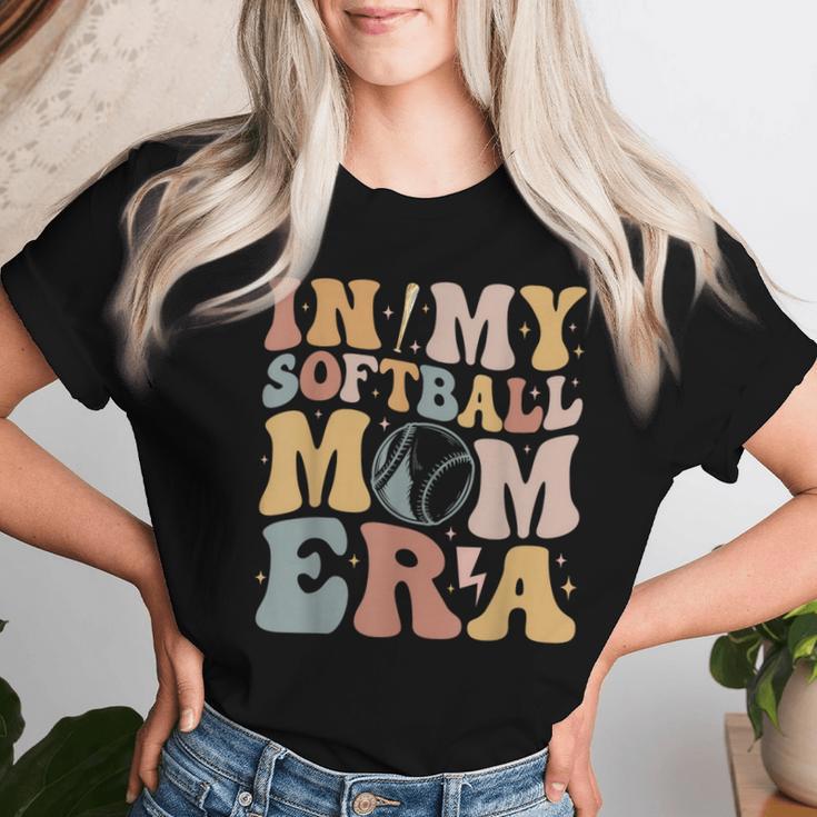 Groovy In My Softball Mom Era Mom Life Game Day Vibes Mama Women T-shirt Gifts for Her