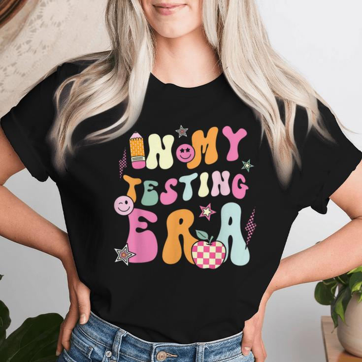 Groovy In My Testing Era Teacher Testing Day Motivational Women T-shirt Gifts for Her