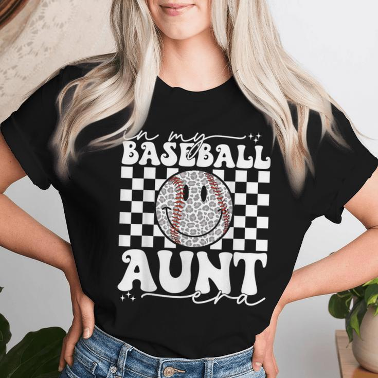 Groovy Vintage In My Baseball Aunt Era Baseball Aunt Auntie Women T-shirt Gifts for Her