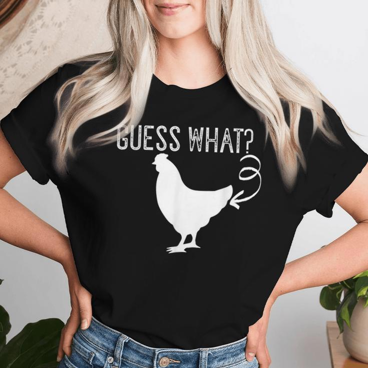 Guess What Chicken Butt Chicken Butt Joke Women T-shirt Gifts for Her