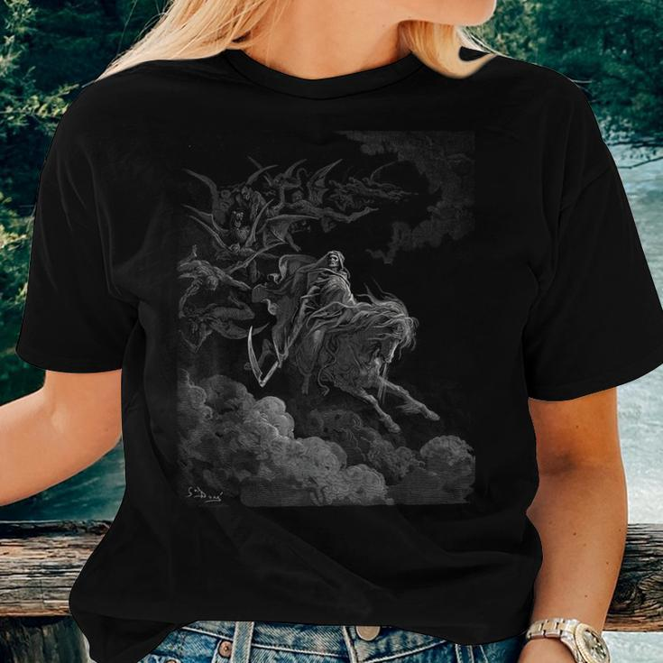 Gustave Dore Death On The Pale Horse Women T-shirt Gifts for Her