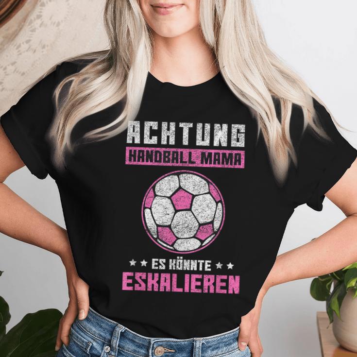 Handball Mama Es Könnte Escalieren Mutti Mother Sport Motif T-shirt Frauen Geschenke für Sie