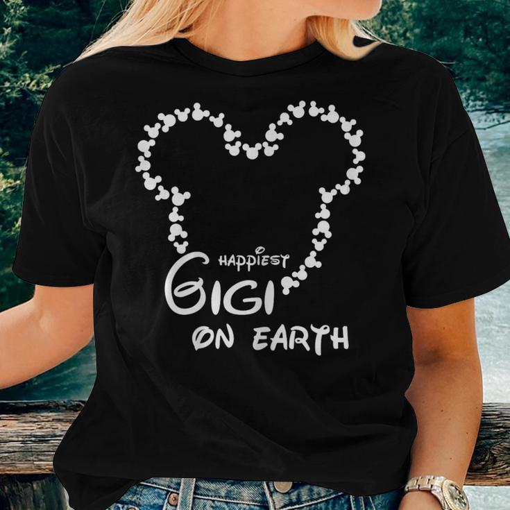 The Happiest Gigi On The Earth Grandma Womens Women T-shirt Gifts for Her