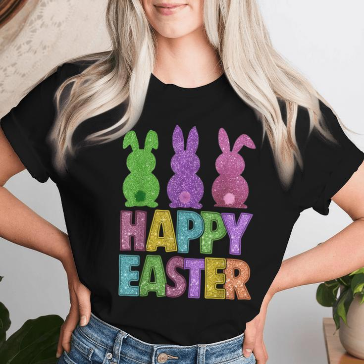 Happy Easter Day Bunnies Cute Bunny Girls Trendy 2024 Women T-shirt Gifts for Her